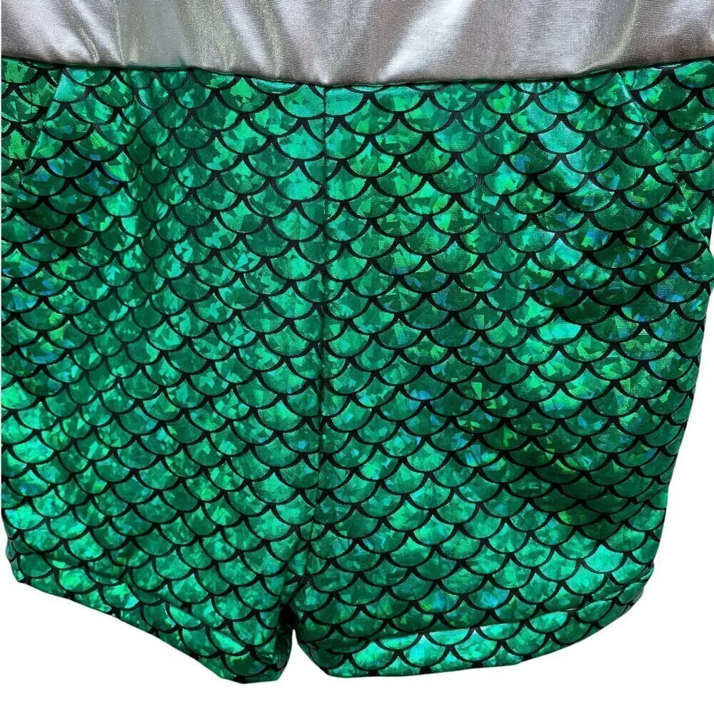 Mermaid Princess Halloween Costume Little Girls 5/6 by Lily Tots Romper Shorts